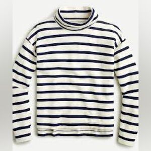 Jcrew Vintage cotton terry turtleneck in stripe